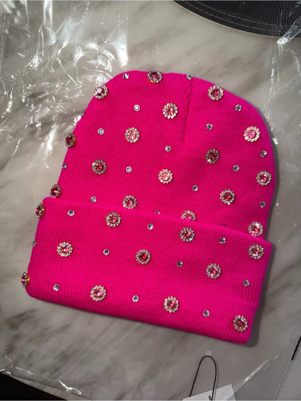 “Fuchsia Rain” Beanie